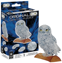 3D Crystal Puzzle: Owl Grey Level 1